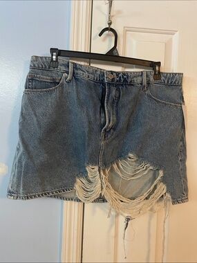Good American Indigo Denim Skirt
